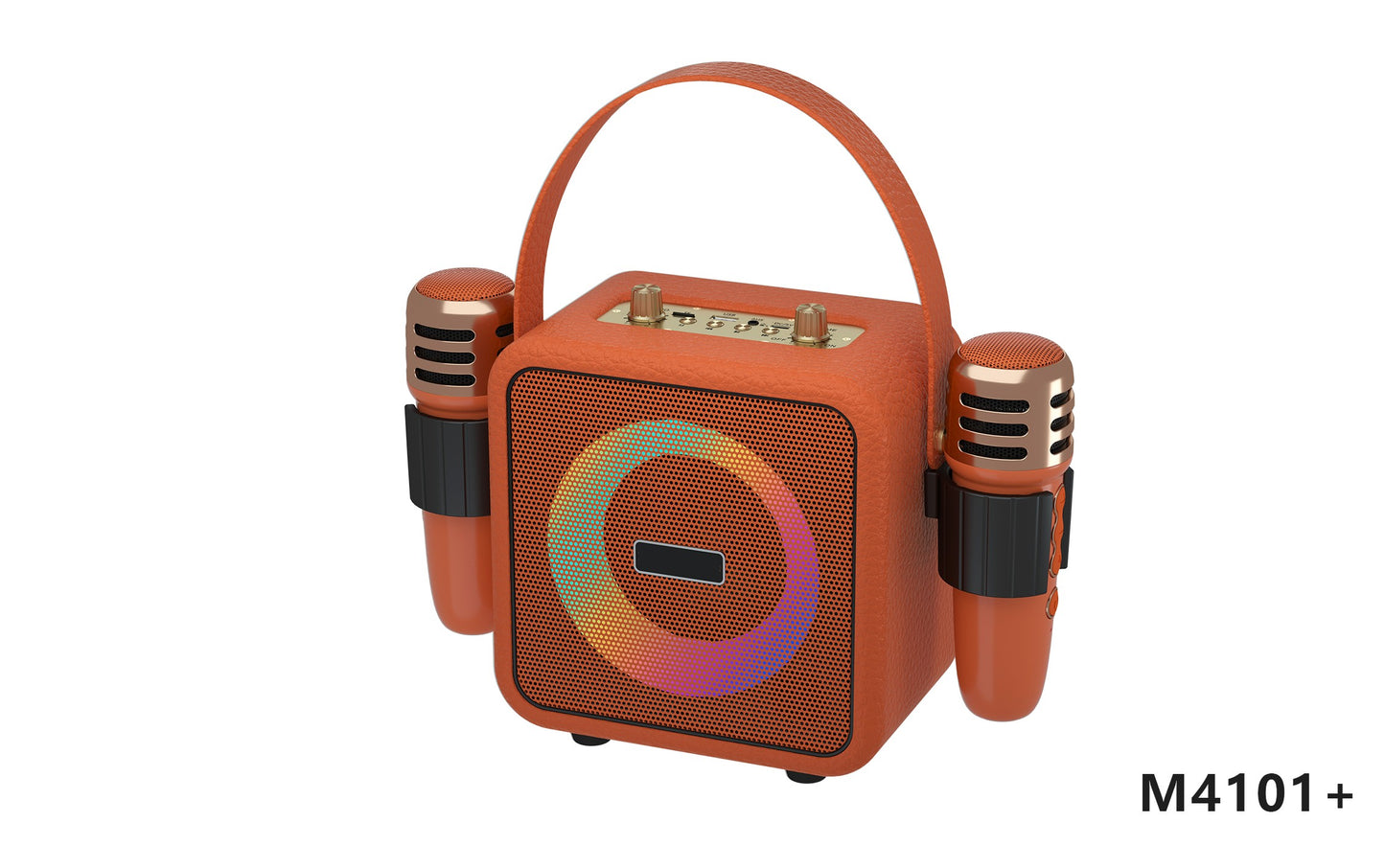 Retro Bluetooth Karaoke Speaker W/ Dual Wireless Microphone