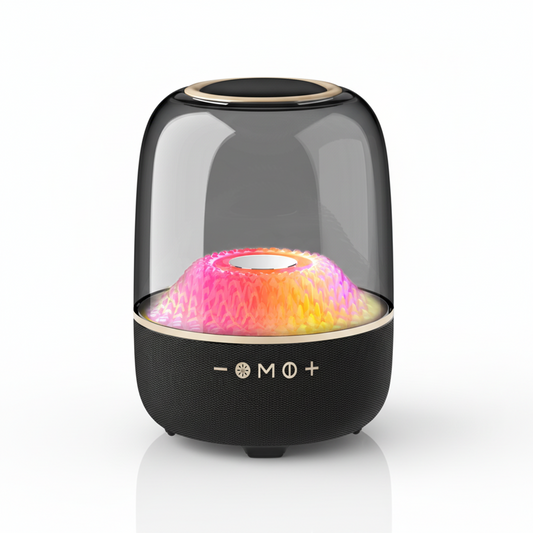 Round Shape Full Size Bluetooth Speaker W/ RGB Light