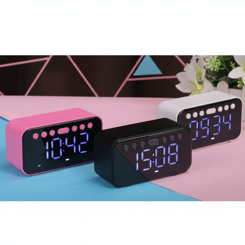 Portable Bluetooth Speaker W/ Clock Radio