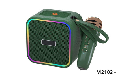 Retro Bluetooth Karaoke Speaker W/ Single Wireless Microphone