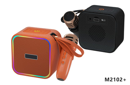 Retro Bluetooth Karaoke Speaker W/ Single Wireless Microphone