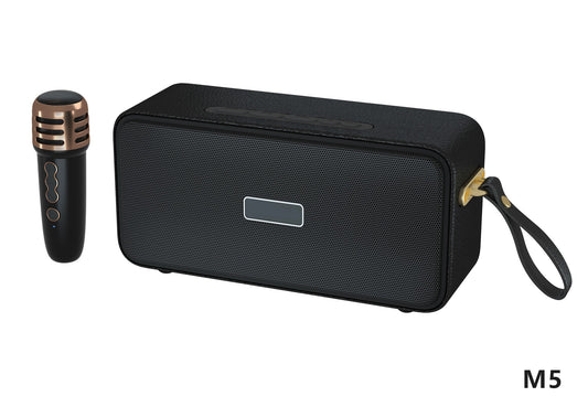 Retro Bluetooth Karaoke Speaker W/ Single Wireless Microphone