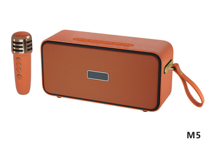 Retro Bluetooth Karaoke Speaker W/ Single Wireless Microphone