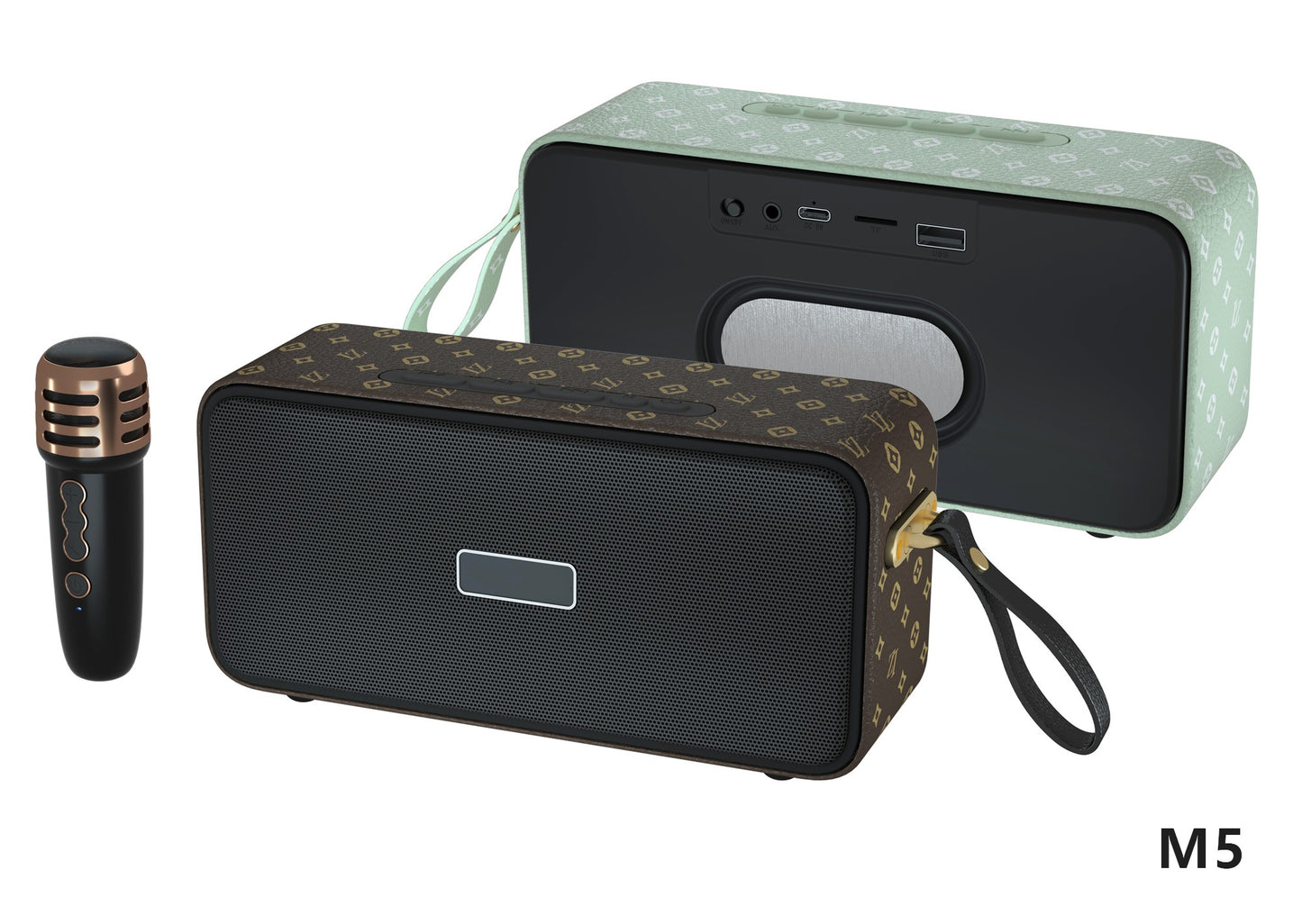 Retro Bluetooth Karaoke Speaker W/ Single Wireless Microphone