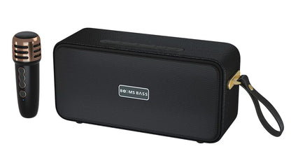 Retro Bluetooth Karaoke Speaker W/ Single Wireless Microphone