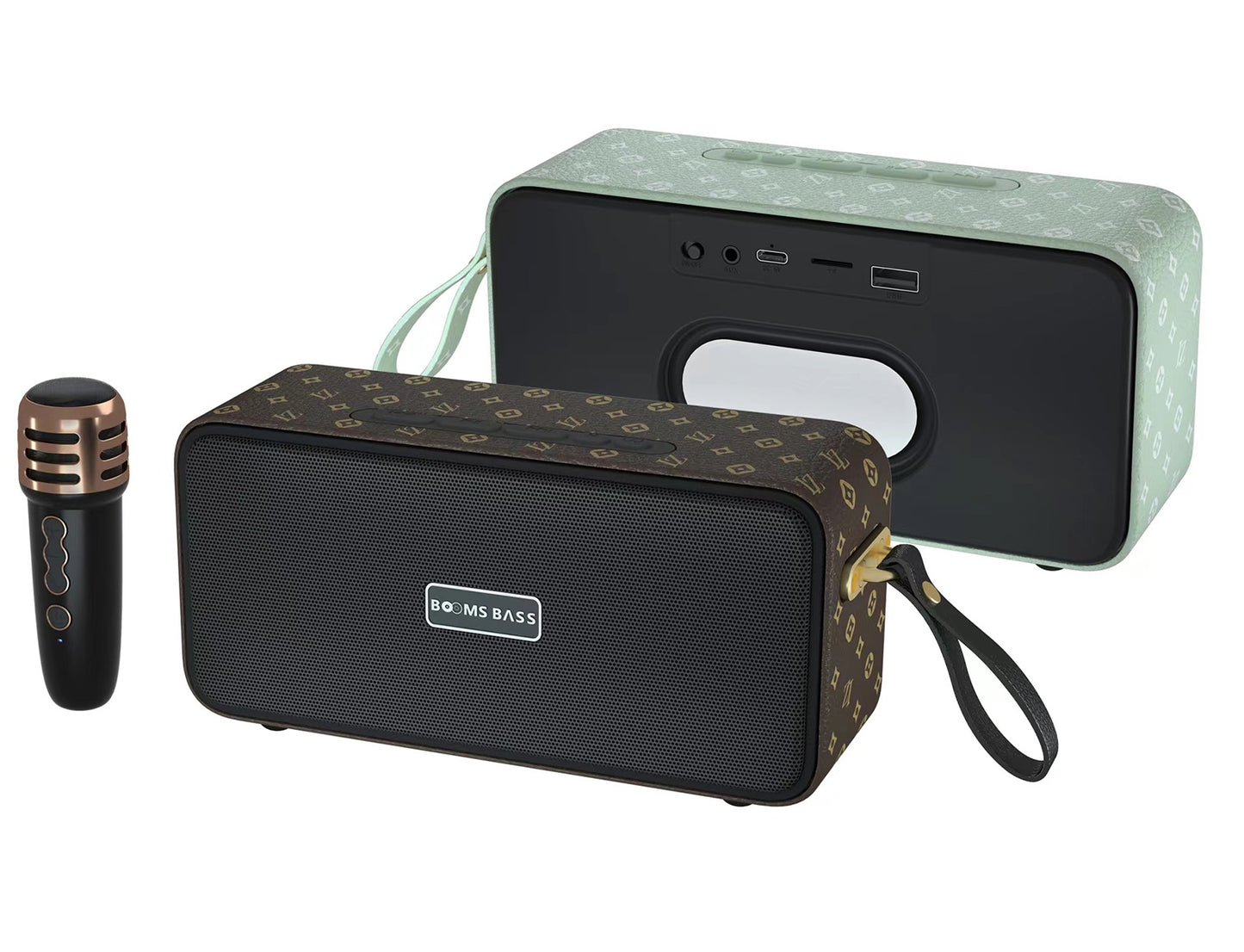Retro Bluetooth Karaoke Speaker W/ Single Wireless Microphone