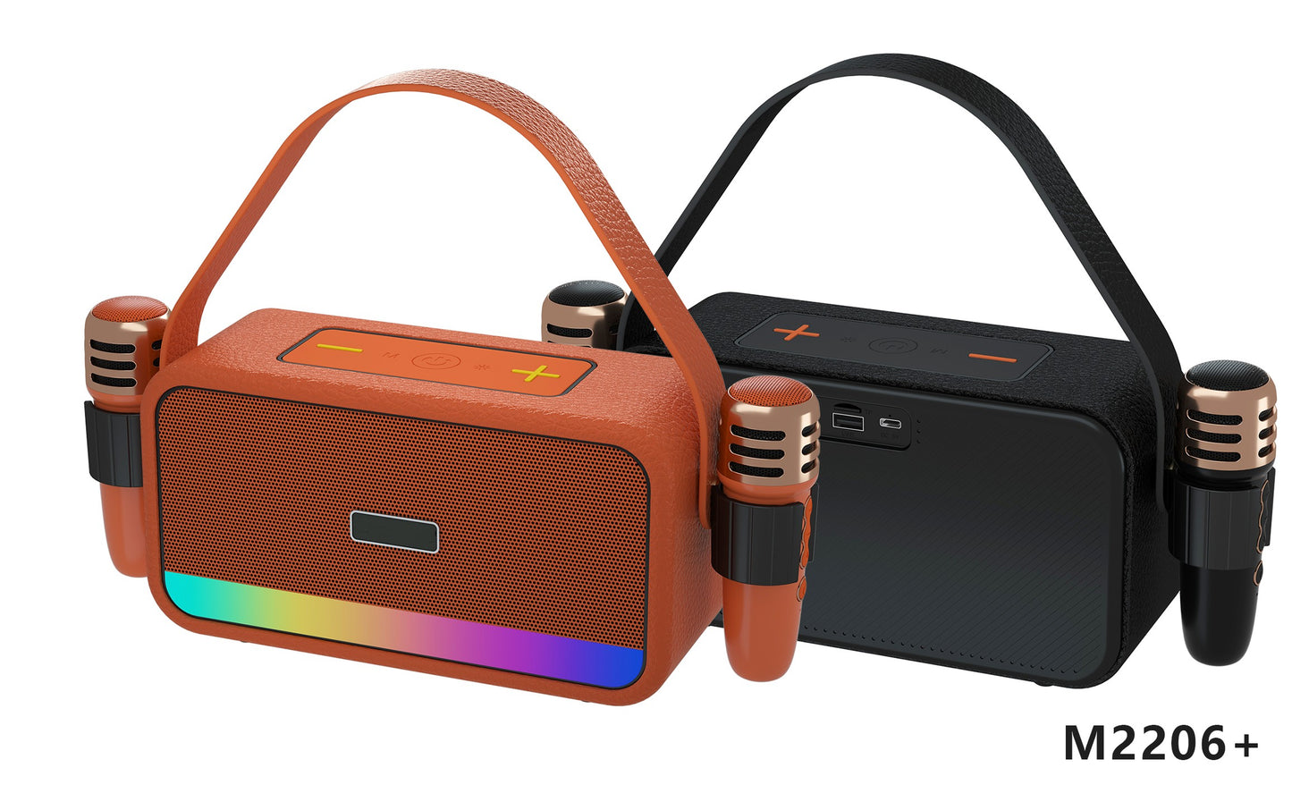 Retro Bluetooth Karaoke Speaker W/ Dual Wireless Microphone