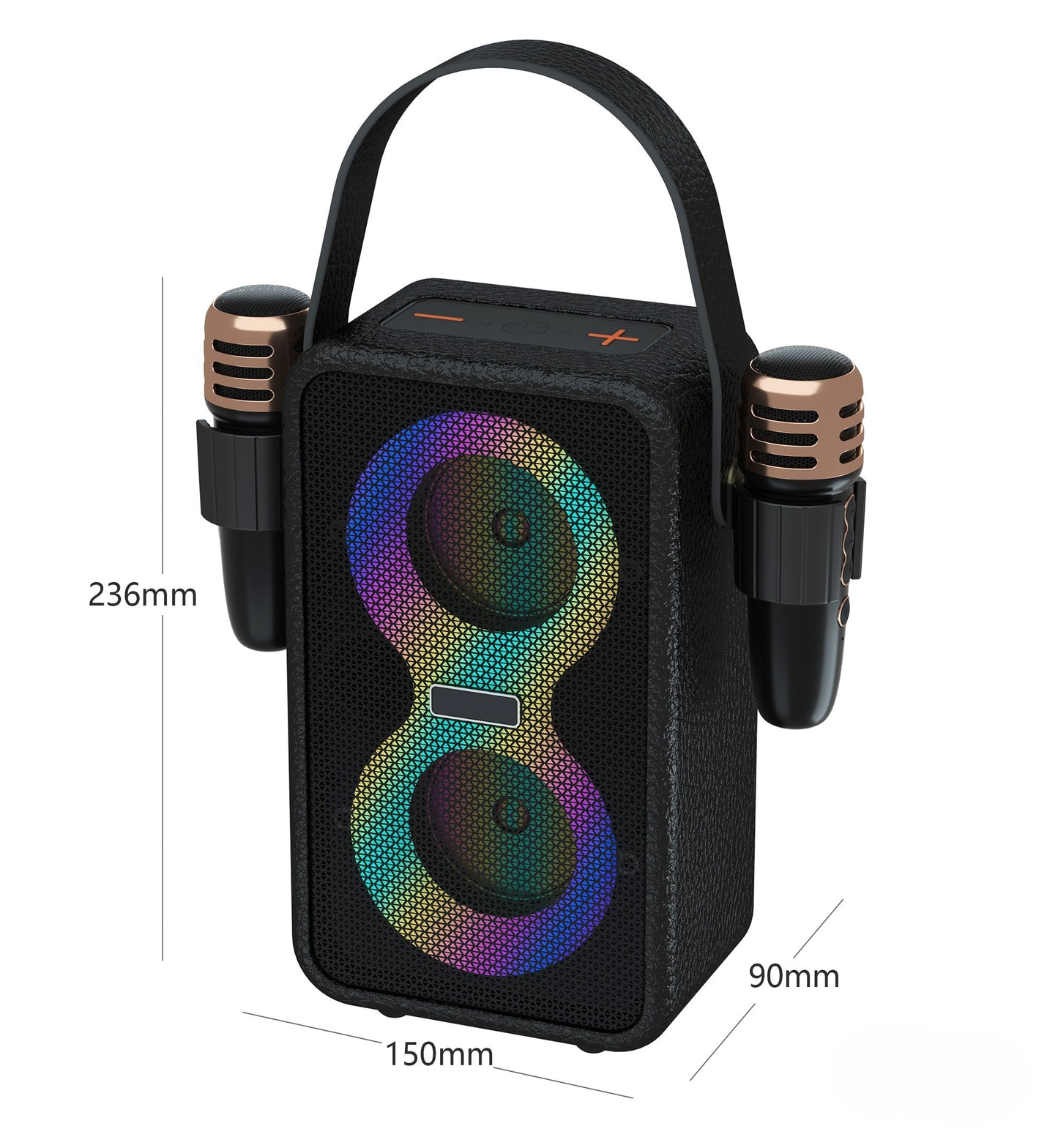Retro Bluetooth Karaoke Speaker W/ Dual Wireless Microphone