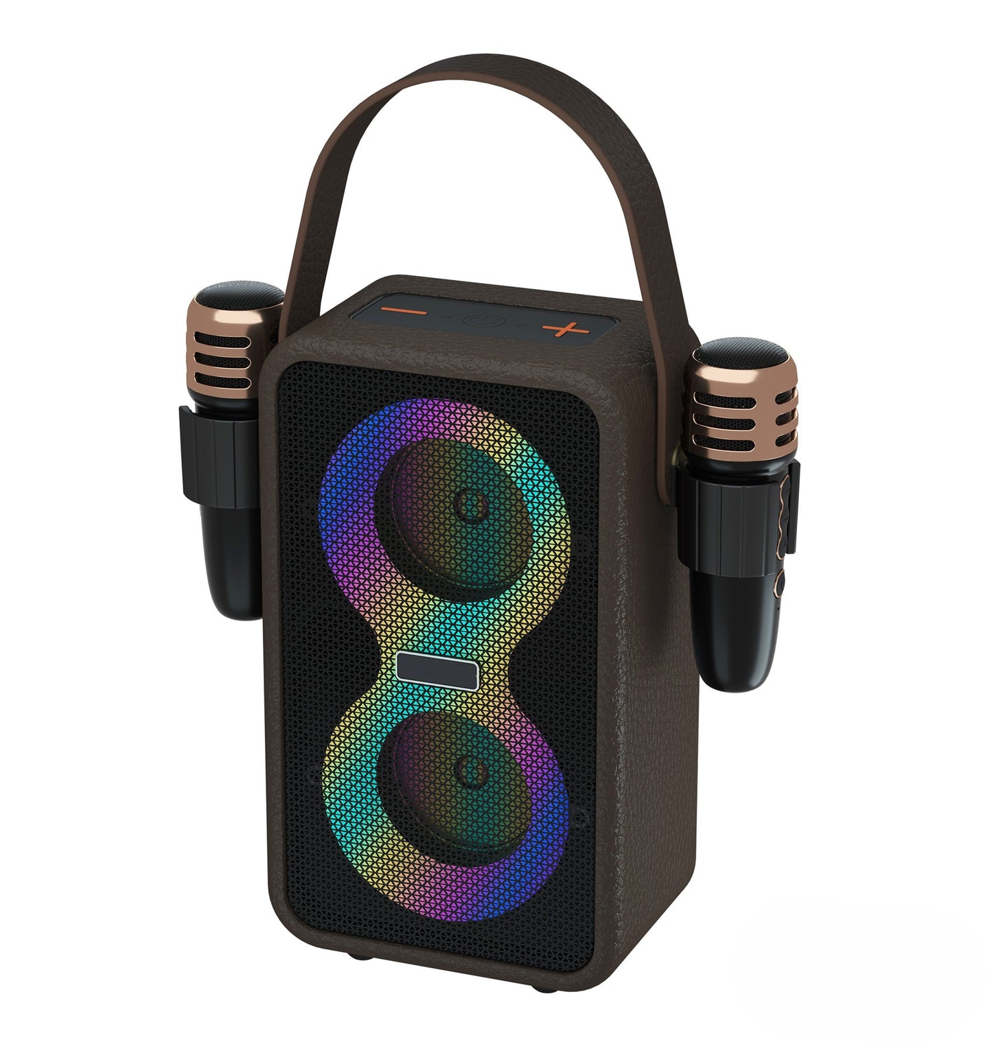 Retro Bluetooth Karaoke Speaker W/ Dual Wireless Microphone