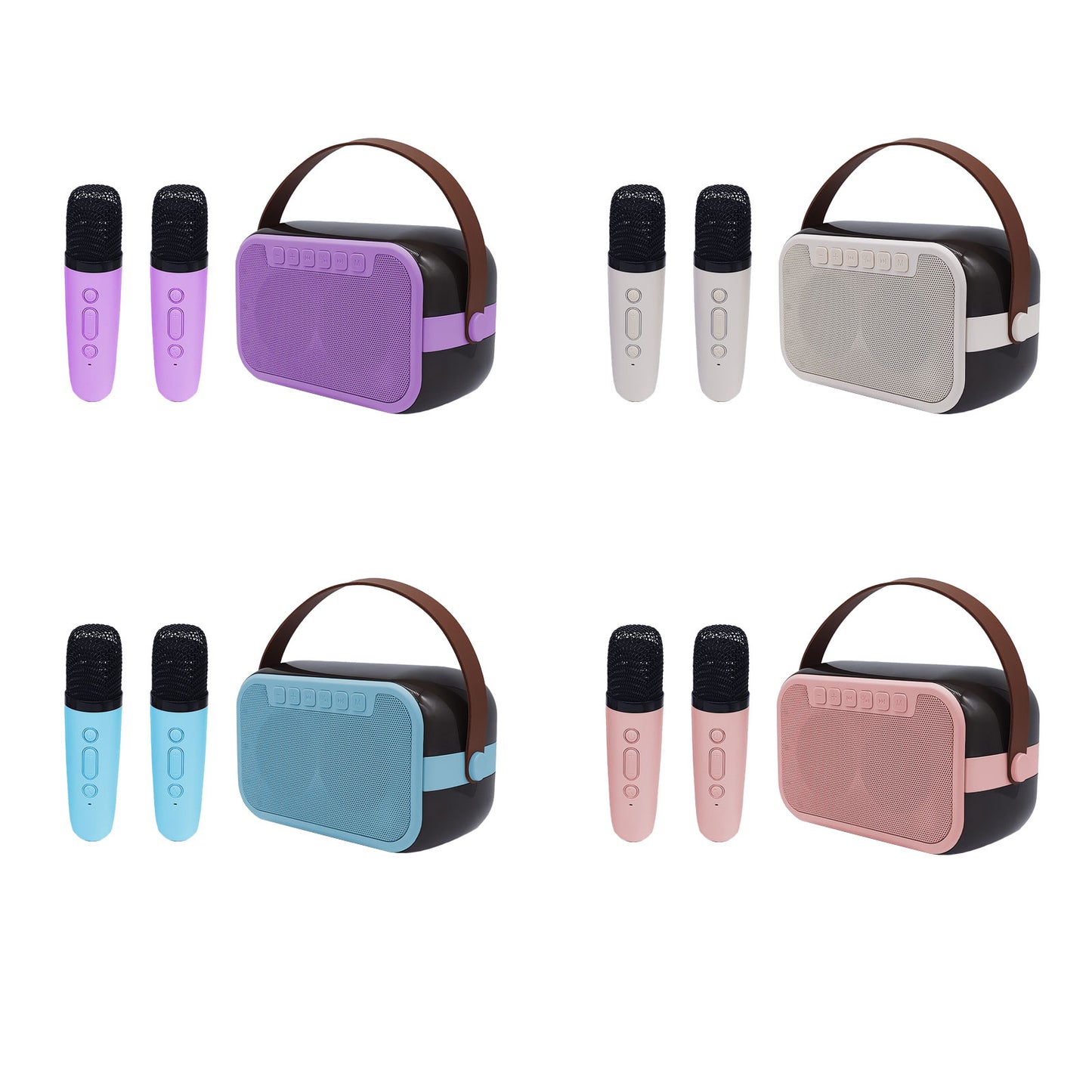 Bluetooth Karaoke Speaker W/ Dual Wireless Microphone