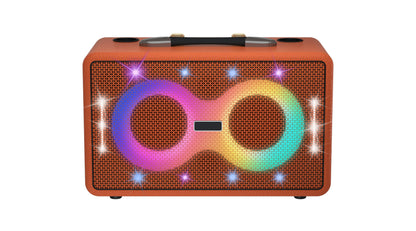 Retro Bluetooth Karaoke Speaker W/ Dual Wireless Microphone