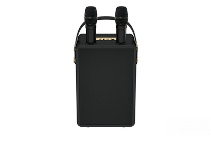Retro Bluetooth Karaoke Speaker W/ Dual Wireless Microphone