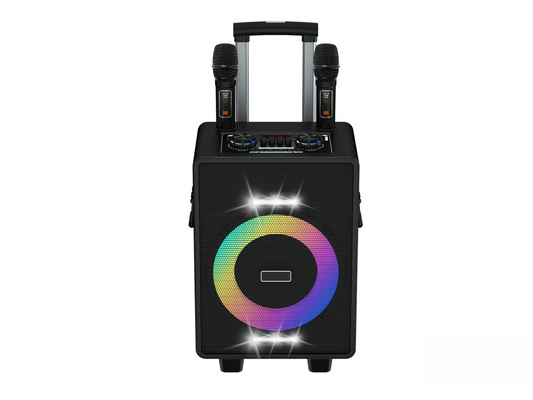 Retro Bluetooth Karaoke Speaker W/ Dual Wireless Microphone