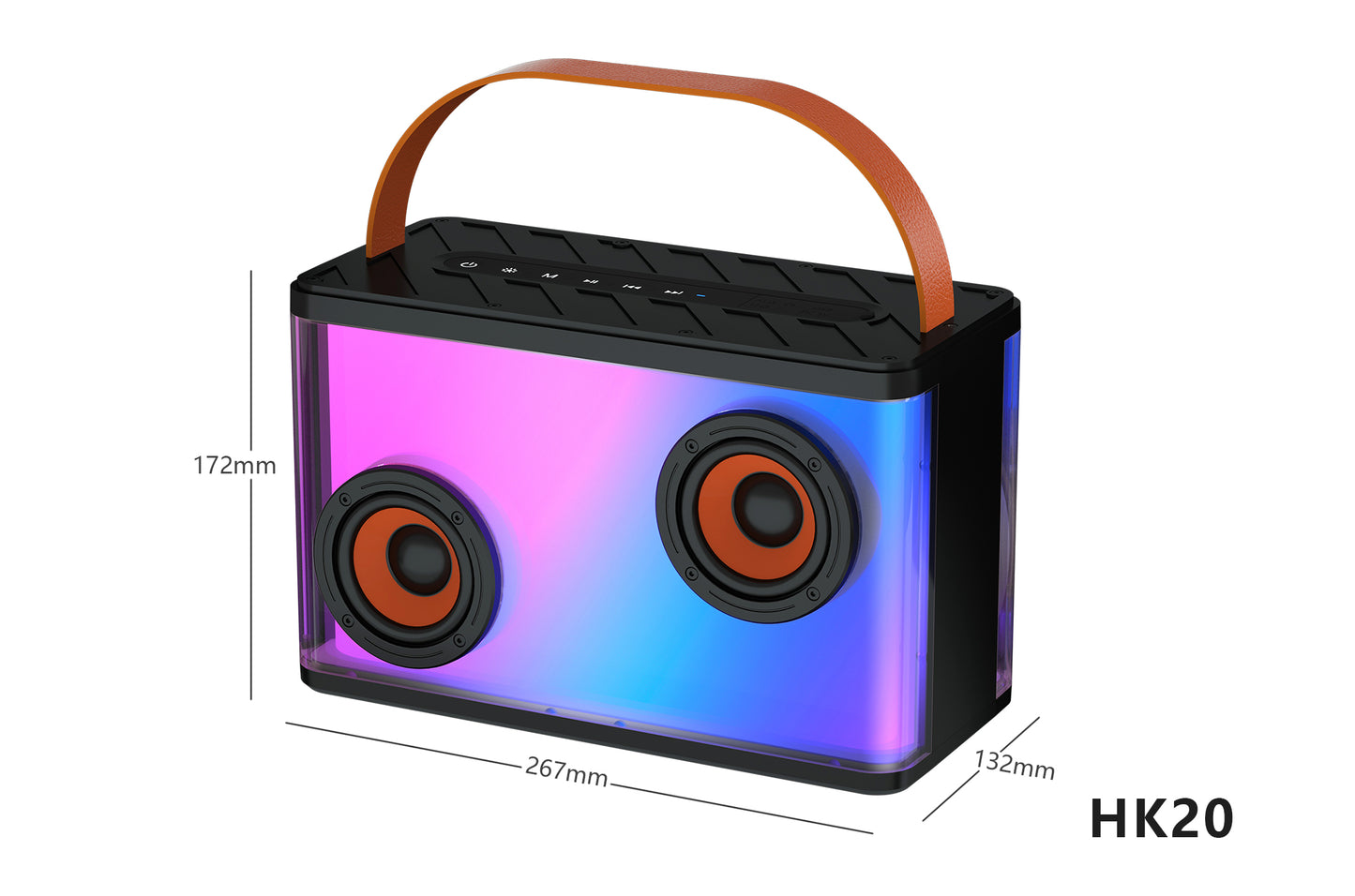 Bluetooth Karaoke Speaker W/ Dual Wireless Microphone