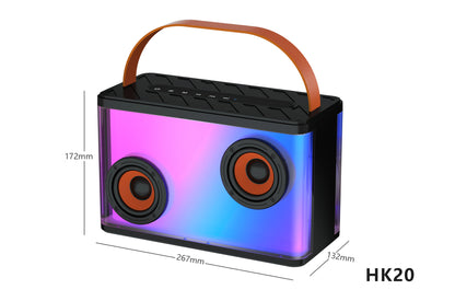 Bluetooth Karaoke Speaker W/ Dual Wireless Microphone