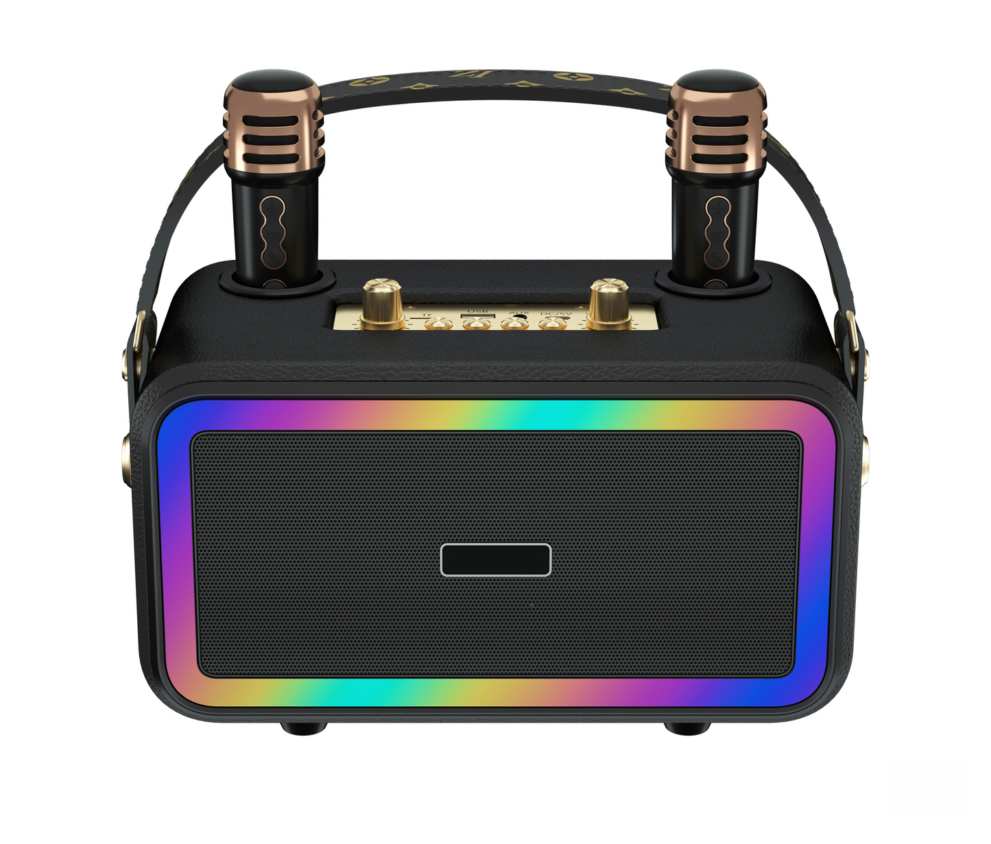 Retro Bluetooth Karaoke Speaker W/ Dual Wireless Microphone