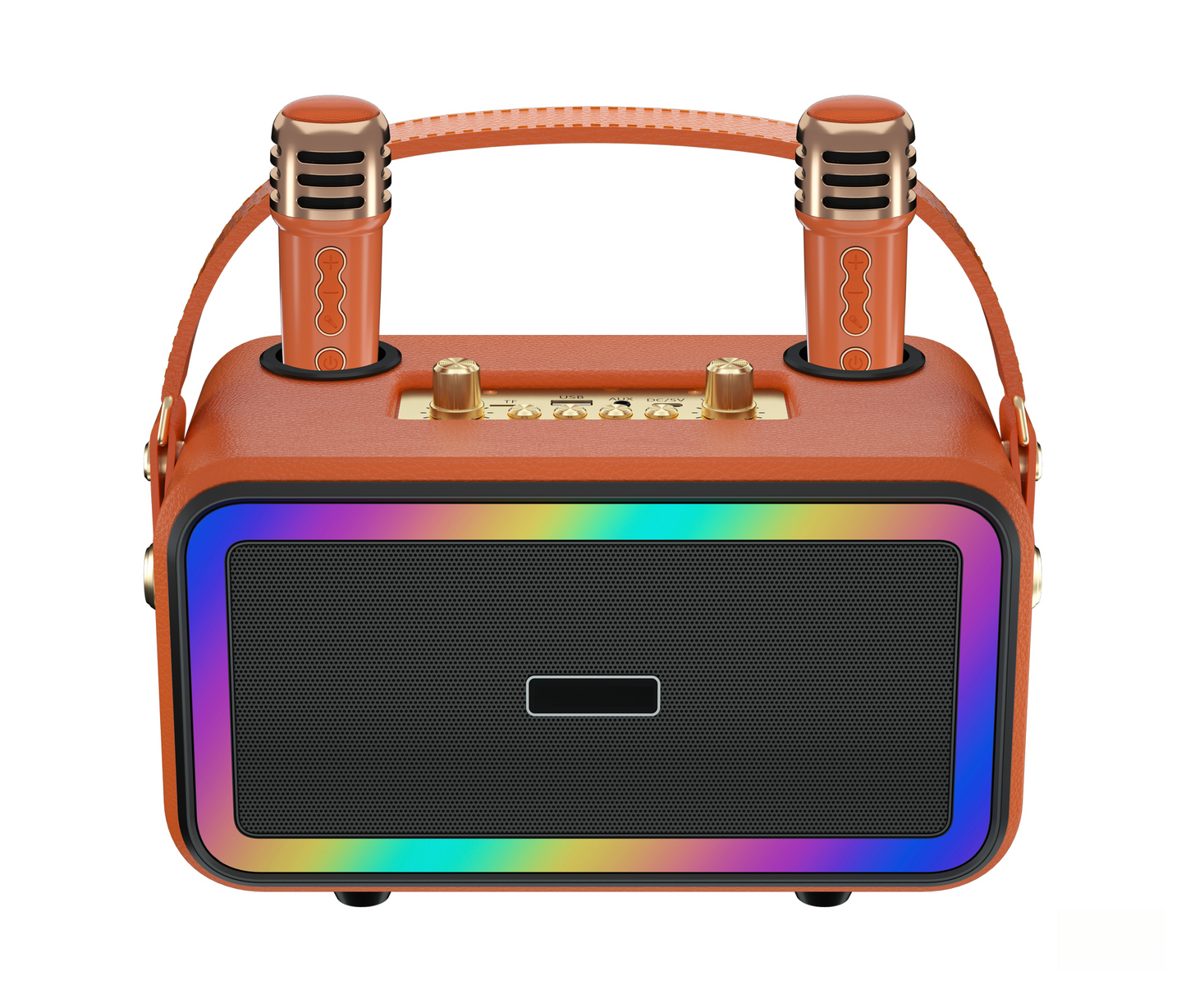 Retro Bluetooth Karaoke Speaker W/ Dual Wireless Microphone